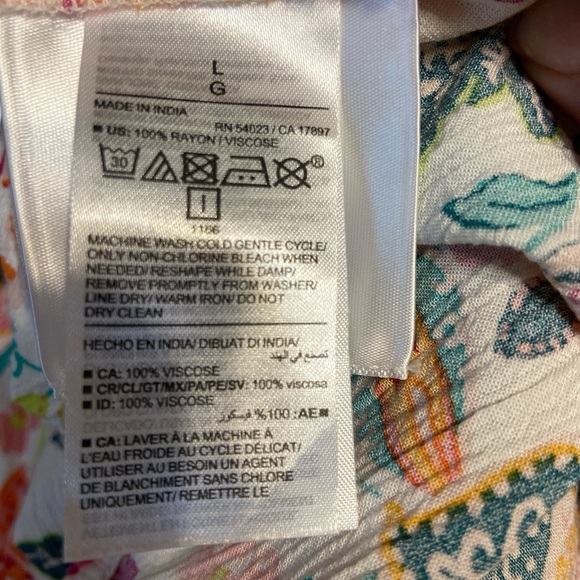 Max Studio Green Tie Front Blouse with Cap Sleeves - Picture 7 of 7